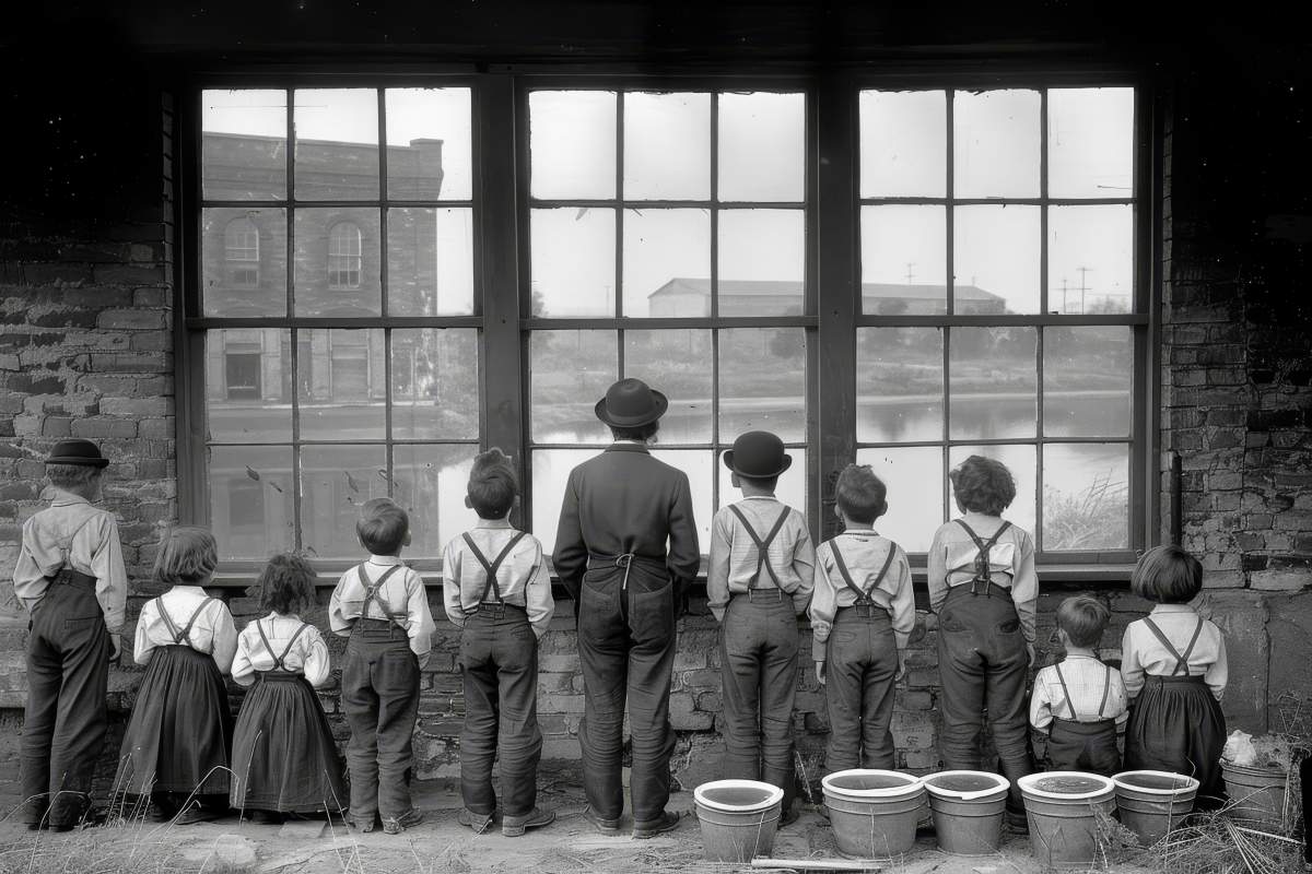 Enfants des années 20 qui tournent le dos - crédit photo : denklim via Shutterstock