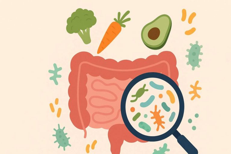 Illustration dessinée du microbiote